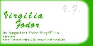 virgilia fodor business card